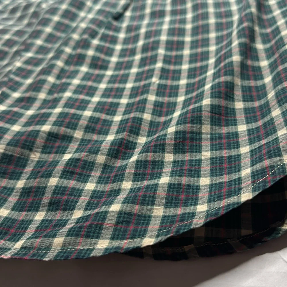 Ralph Lauren Navy and Cream Plaid Shirt